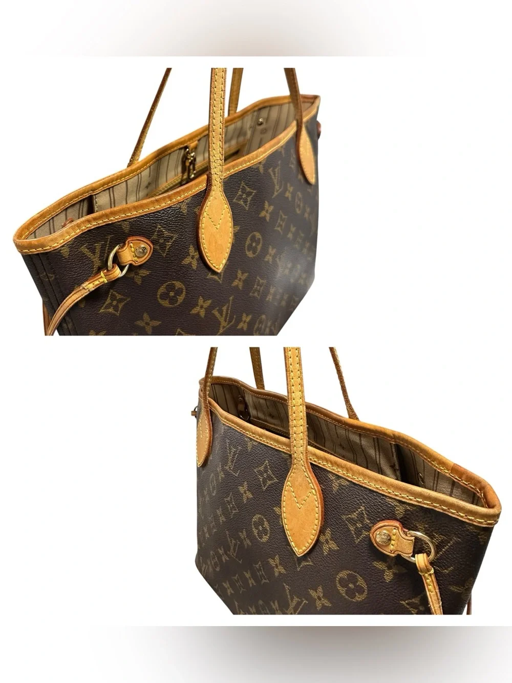 Louis Vuitton Monogram & Vachetta Leather Neverfull PM Tote - Picture 5 of 16
